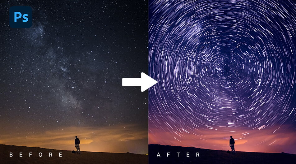 How to Create Star Trails in Photoshop Using Actions