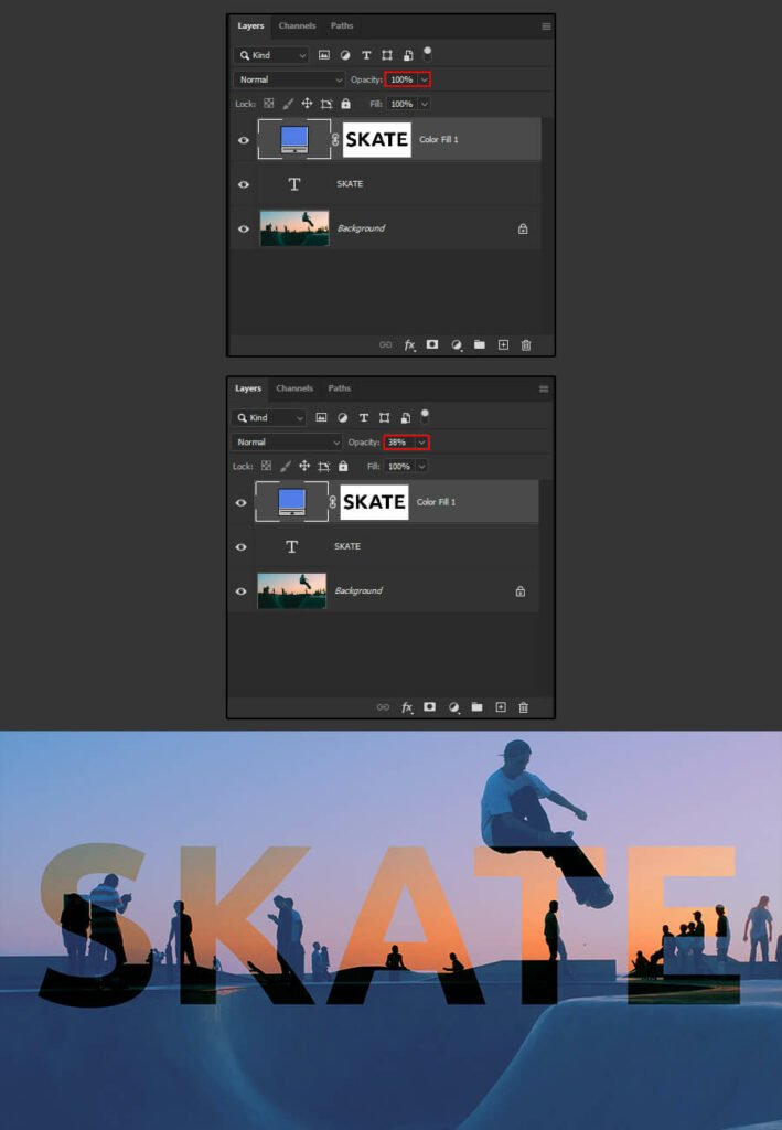 How To Make a Transparent Text Effect in Photoshop - Mypstips
