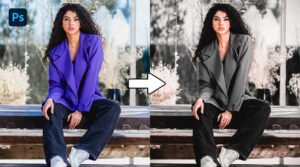How to Create a Black Moody Color Grading in Photoshop – Black Tone Preset