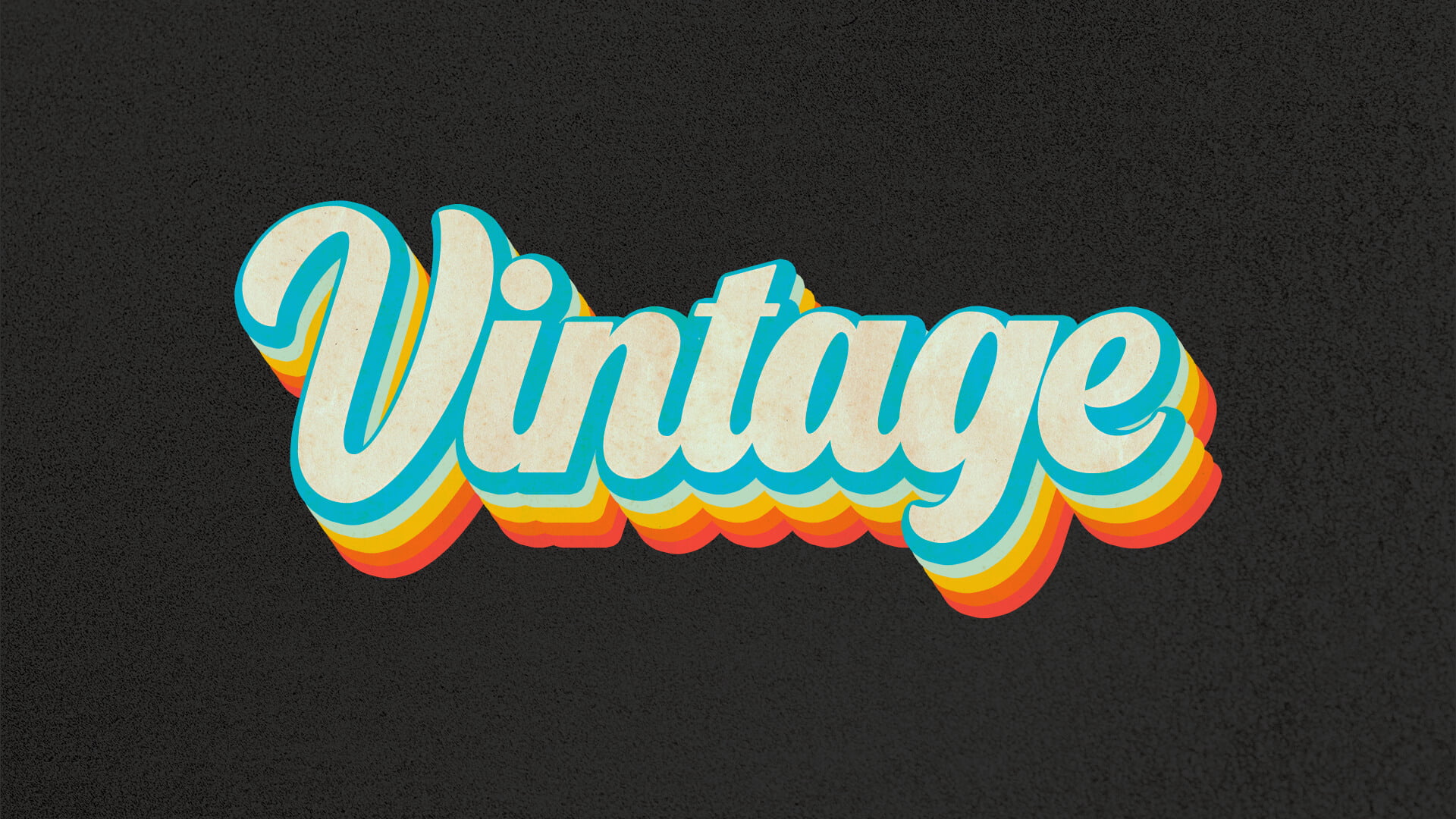 Retro Text Effect in Photoshop - Quick and Simple Method - Mypstips