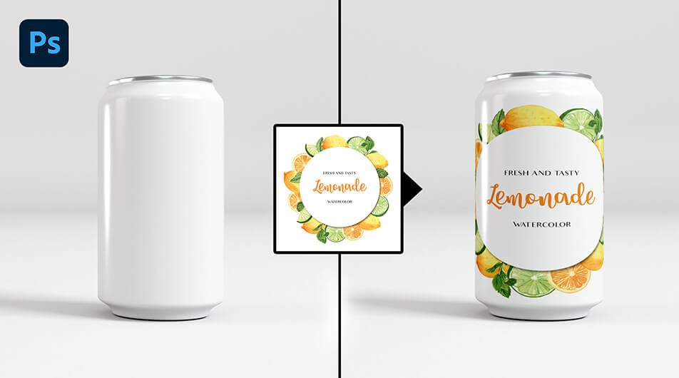 How to Create a Mockup in Photoshop using Cylindrical Transform Warp