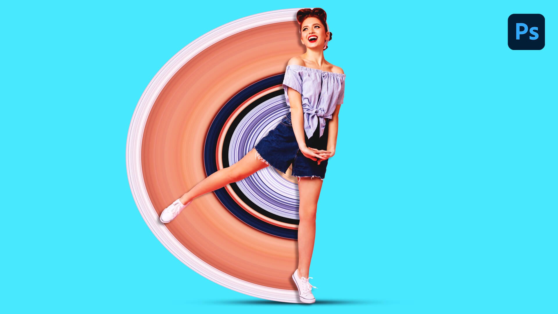 Circular Pixel Stretch Effect in Photoshop: How to Create this Dynamic Effect