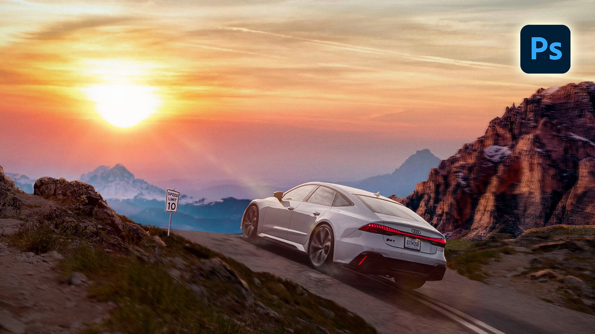 AUDI CAR ADVERTISING DESIGN