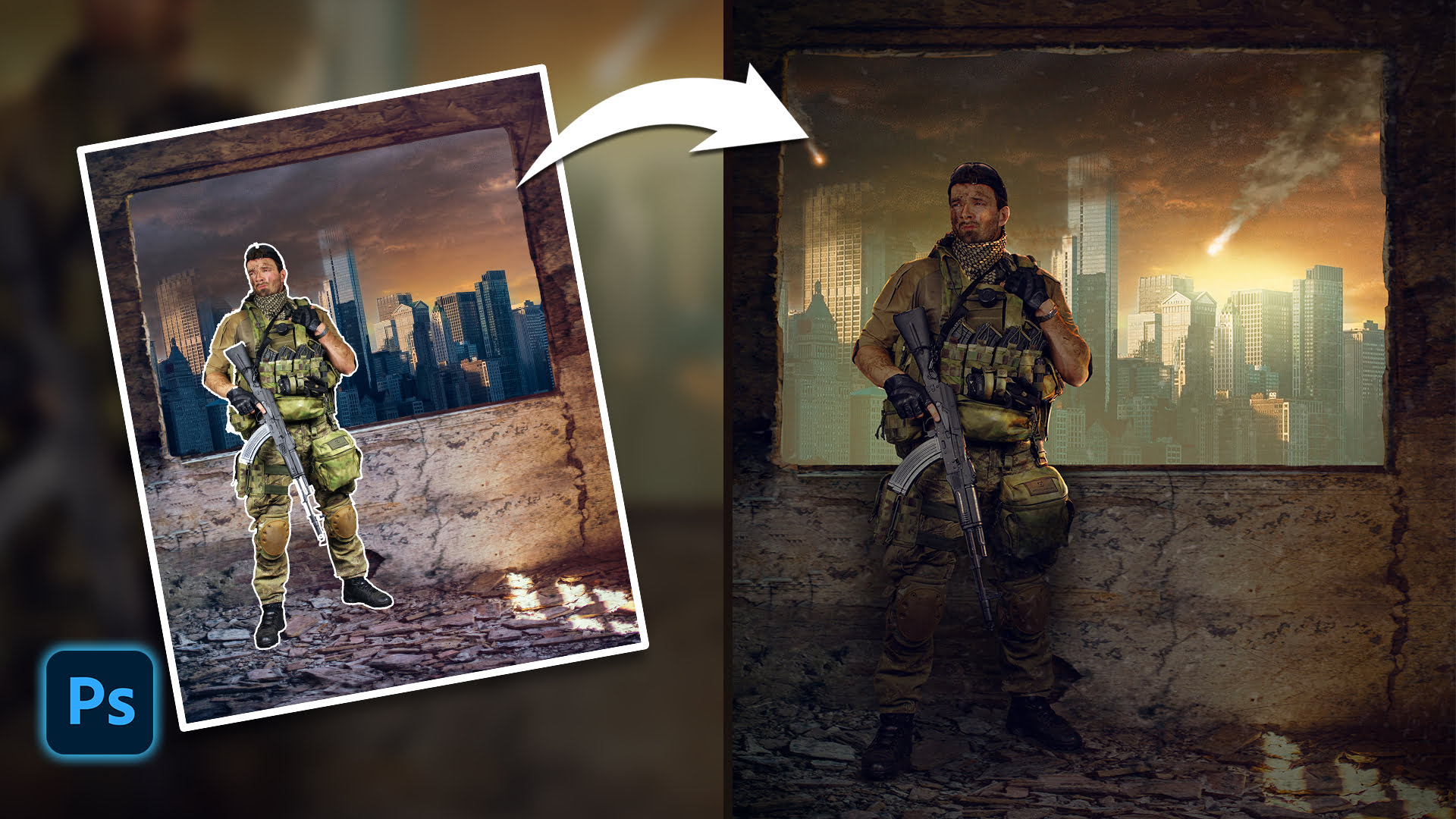 Soldier of Fortune │Photo Manipulation │Photoshop Tutorial