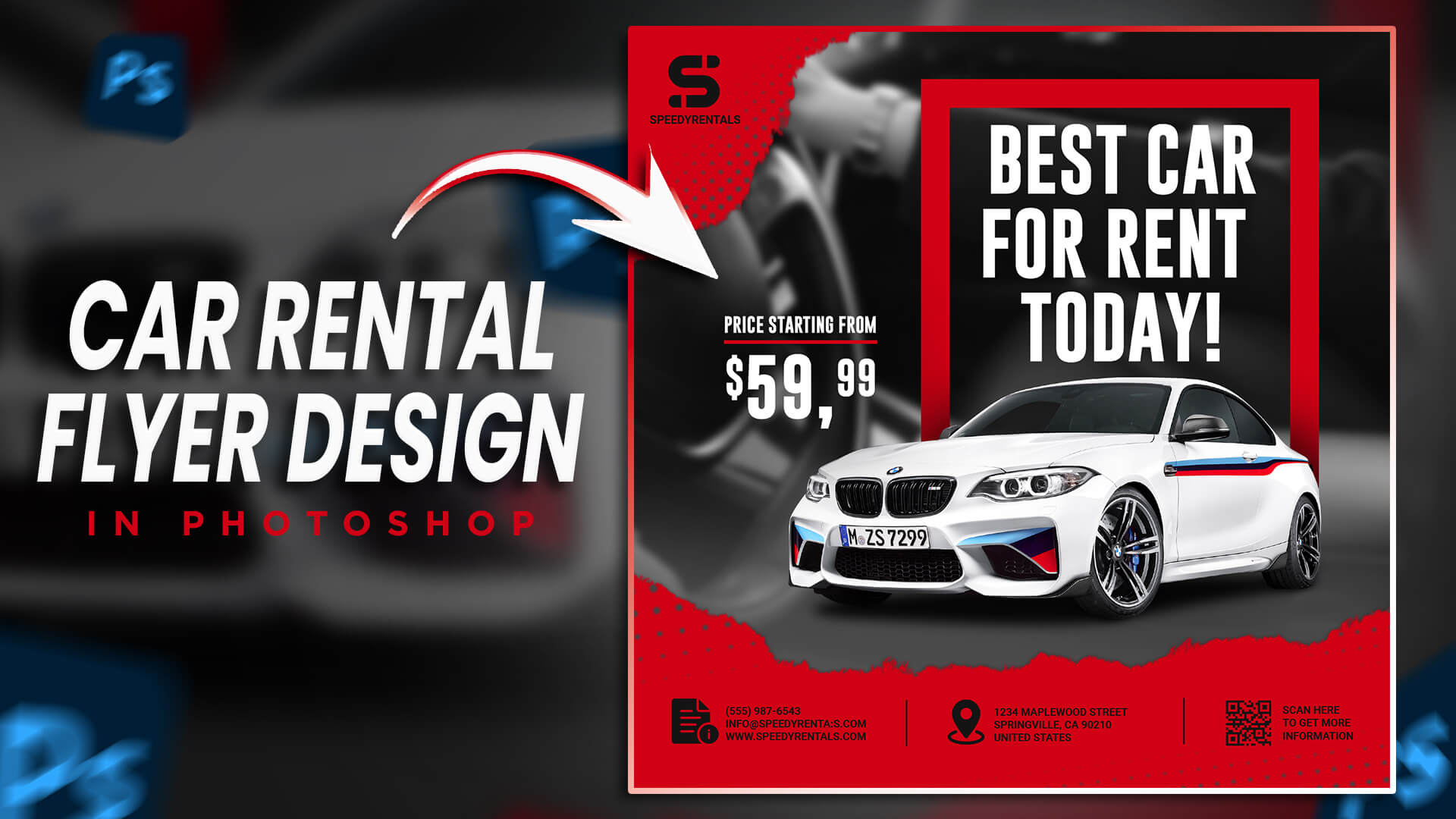 Car Rental Flyer Design in Photoshop